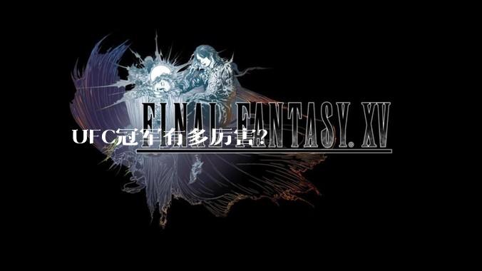 UFC冠军有多厉害？